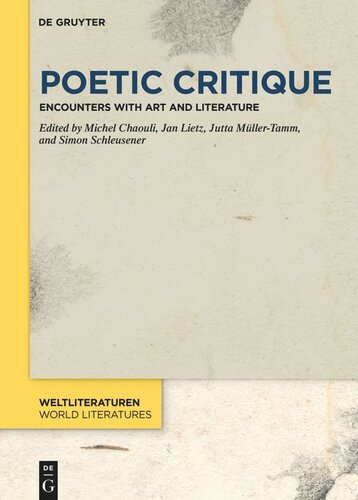 Poetic Critique: Encounters with Art and Literature