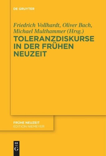 Toleranzdiskurse in der Frühen Neuzeit