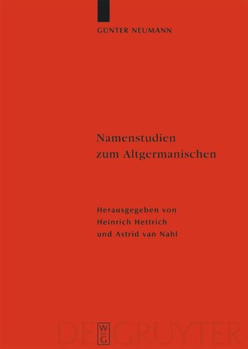 Namenstudien zum Altgermanischen