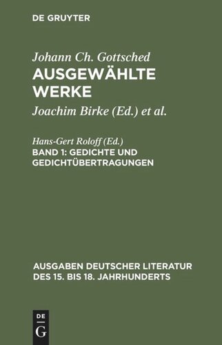 Ausgewählte Werke: Band 1 Gedichte und Gedichtübertragungen