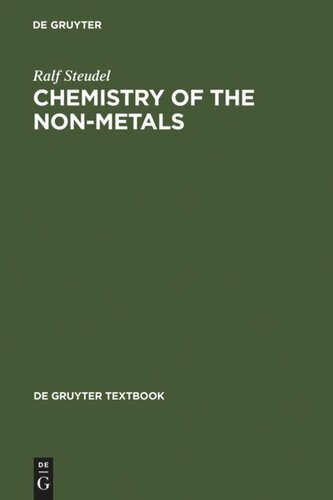 Chemistry of the Non-Metals: With an Introduction to Atomic Structure and Chemical Bonding