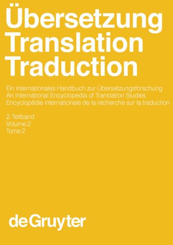 Übersetzung - Translation - Traduction: 2. Teilband