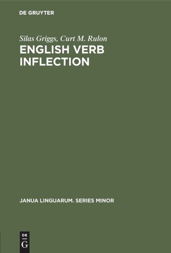 English Verb Inflection: A Generative View