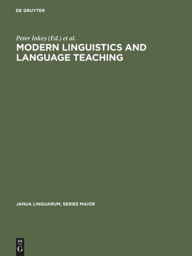 Modern Linguistics and Language Teaching: Society for the Popularization of Sciences – T.I.T./Fédération Internationale des Professeurs de Langues Vivantes – F.I.P.L.V., International Conference Budapest, April 1–5, 1971