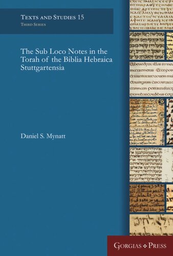 The Sub Loco Notes in the Torah of the Biblia Hebraica Stuttgartensia