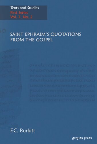 Saint Ephraim's Quotations From The Gospel