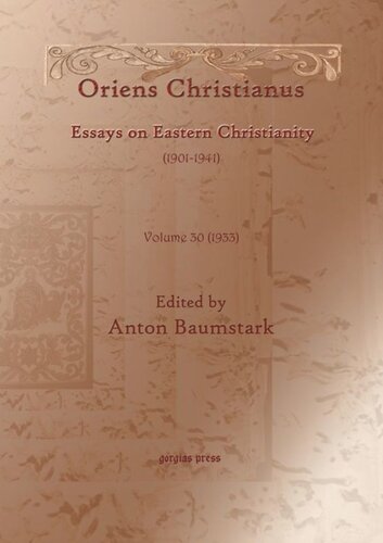 Oriens Christianus (1901-1941): Essays on Eastern Christianity