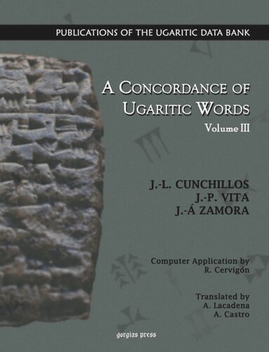 A Concordance of Ugaritic Words (Vol 3 of 5)