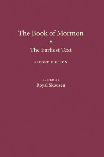 The Book of Mormon: The Earliest Text