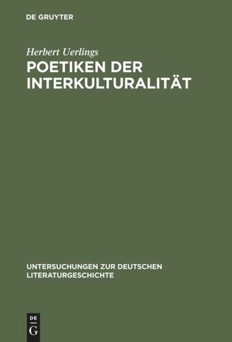 Poetiken der Interkulturalität: Haiti bei Kleist, Seghers, Müller, Buch und Fichte