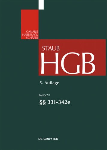 Handelsgesetzbuch: Band 7/2 §§ 331-342e