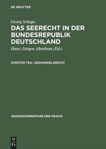 Das Seerecht in der Bundesrepublik Deutschland: Teil 2