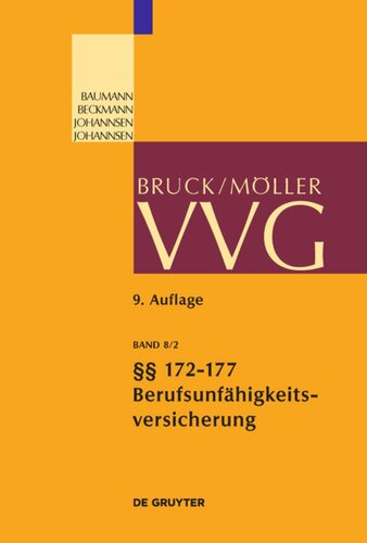 VVG: Band 8/2 Berufsunfähigkeitsversicherung §§ 172-177