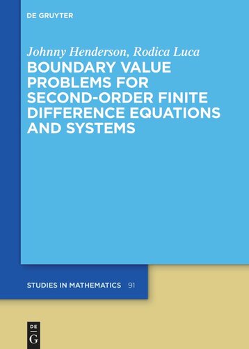 Boundary Value Problems for Second-Order Finite Difference Equations and Systems