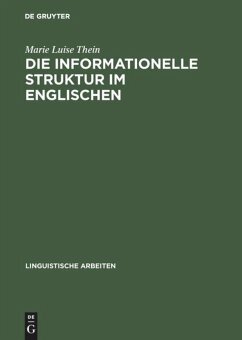 Die informationelle Struktur im Englischen: Syntax und Information als Mittel der Hervorhebung