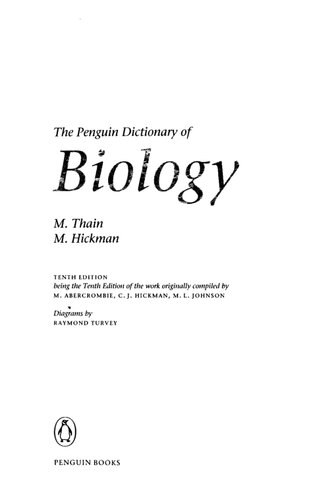 The Penguin Dictionary of Biology