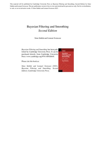 Bayesian Filtering and Smoothing