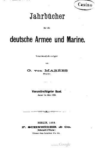 Jahrbücher für die Deutsche Armee und Marine / Januar bis März 1880