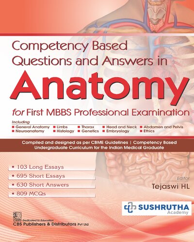 Competency Based Questions And Answers In Anatomy For First Mbbs Professional Examination (Pb 2022)