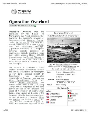 Canada's D-Day - Operation Overlord - the Battle of Normandy