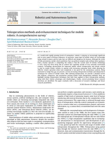 Teleoperation methods and enhancement techniques for mobile robots: A comprehensive survey