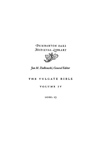 Vulgate Bible, Volume IV: The Major Prophetical Books: Douay-Rheims Translation