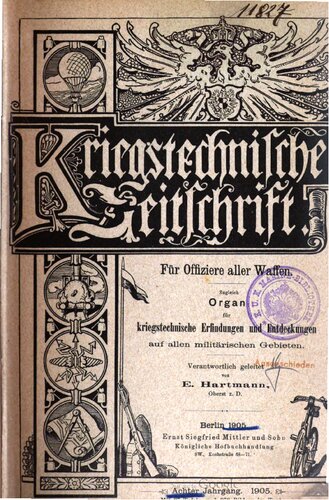 Kriegstechnische Zeitschrift. Für Offiziere aller Waffen