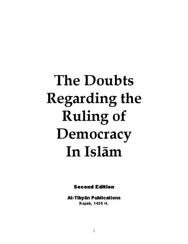 The Doubts Regarding the Ruling of Democracy In Islām