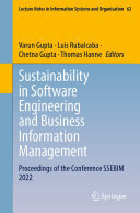 Sustainability in Software Engineering and Business Information Management: Proceedings of the Conference SSEBIM 2022