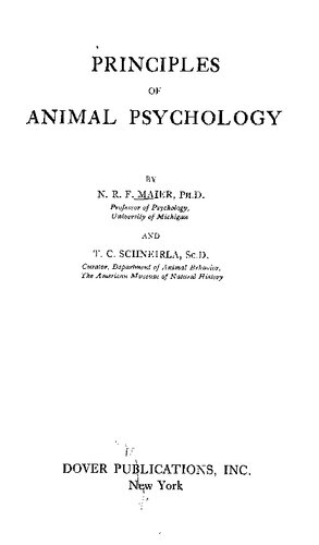 Principles Of Animal Psychology (Enlarged Edition)