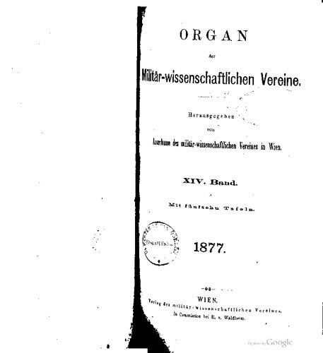 Organ des militär-wissenschaftlichen Vereins