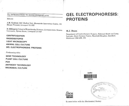 Gel Electrophoresis: Proteins