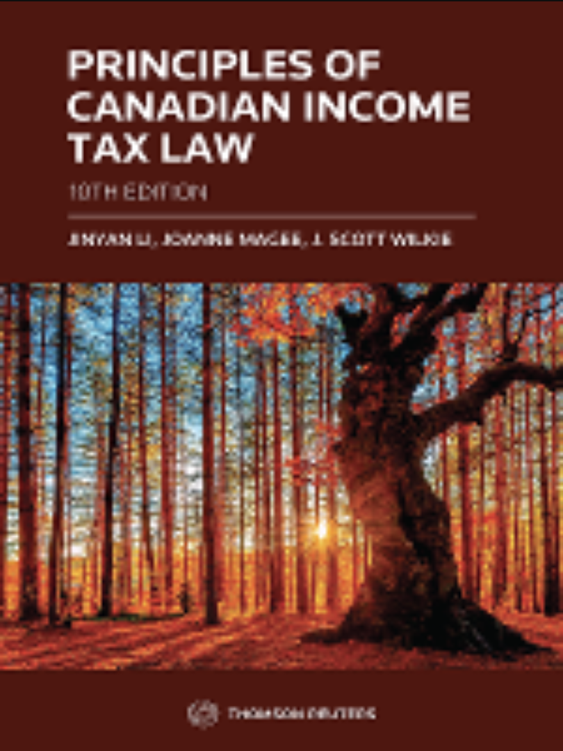 Principles of Canadian Income Tax Law