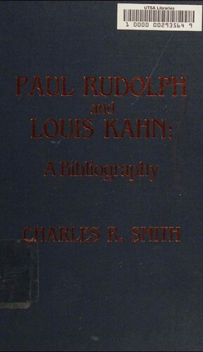 Paul Rudolph and Louis Kahn: A Bibliography