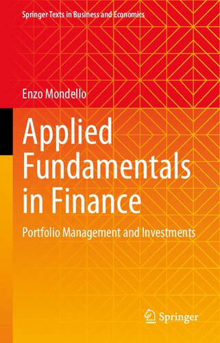 Applied Fundamentals in Finance: Portfolio Management and Investments