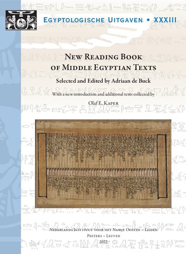 New Reading Book of Middle Egyptian Texts