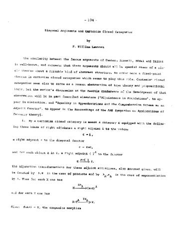 Diagonal arguments and Cartesian closed categories (p.134 and ff. from Topoi collection)