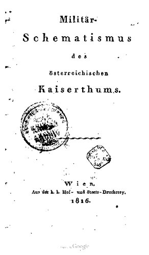 Militär-Schematismus des österreichischen Kaisertums