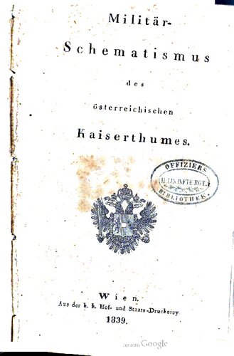 Militär-Schematismus des österreichischen Kaisertums