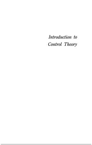 Introduction to control theory