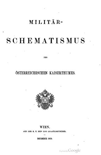 Militär-Schematismus des österreichischen Kaisertums