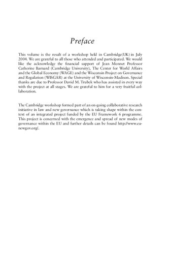 Law and New Governance in the EU and the US