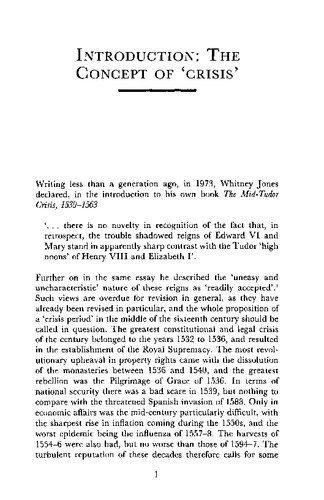 The Mid-Tudor Crisis, 1545–1565