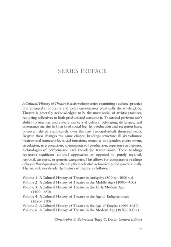 A Cultural History of Theatre in the Age of Empire Volume 5