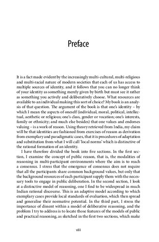 Identity as Reasoned Choice: A South Asian Perspective on the Reach and Resources of Public and Practical Reason in Shaping Individual Identities