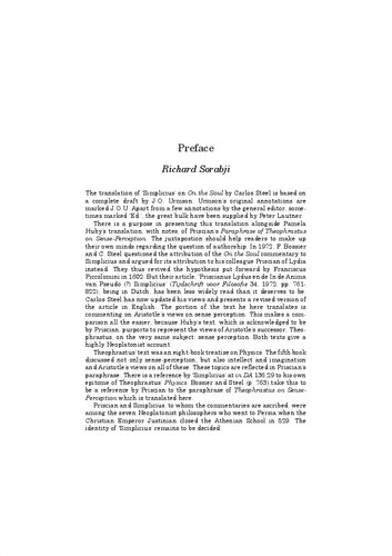 Priscian: On Theophrastus on Sense-Perception with ‘Simplicius’: On Aristotle On the Soul 2.5-12