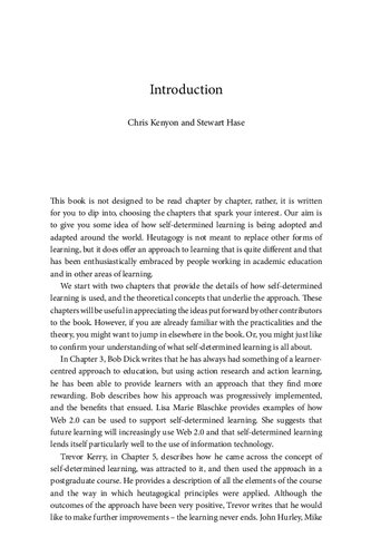 Self-Determined Learning: Heutagogy in Action