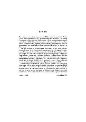 Philoponus: On Aristotle On the Soul 3.9-13 with Stephanus: On Aristotle On Interpretation: On Aristotle On Interpretation