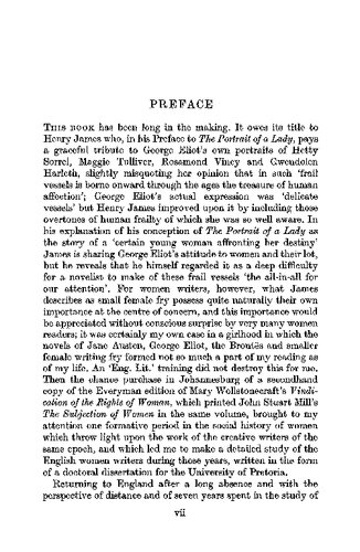 Frail Vessels: Woman’s Role in Women’s Novels from Fanny Burney to George Eliot