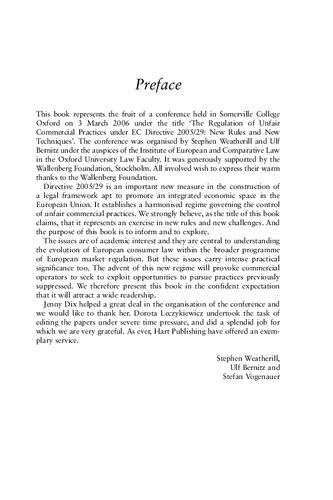 The Regulation of Unfair Commercial Practices under EC Directive 2005/29: New Rules and New Techniques